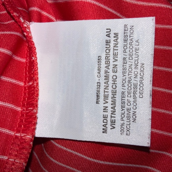 NIKE Golf Polo Sz XL Red Striped Dri-Fit Poly Lightweight Short Sleeve - Picture 7 of 7